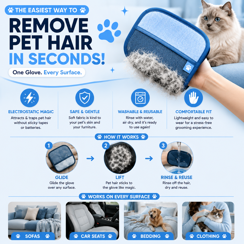 Pet Hair Removal Glove